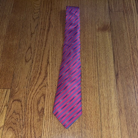 Hermès Men’s Red Striped Silk Tie - Picture 1 of 5